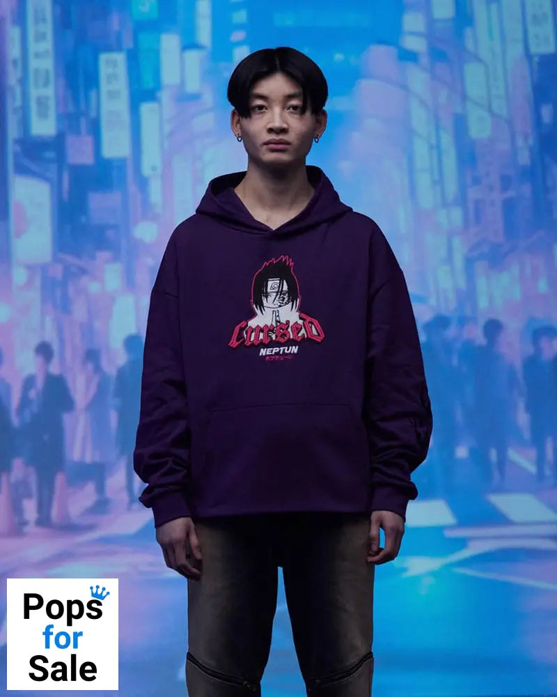 Naruto Shippuden Hooded Sweater Graphic Purple
