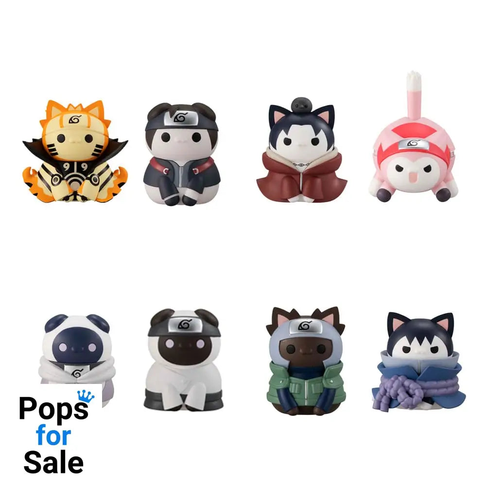 Naruto Shippuden Mega Cat Project Trading Figure 3 cm Nyaruto! Ver. Break out! Fourth Great Ninja War Assortment (8)