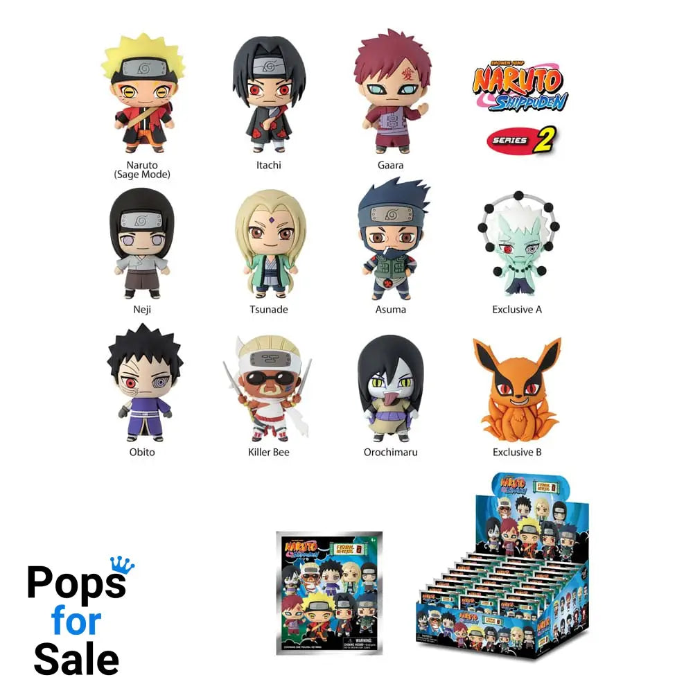 Naruto Shippuden PVC Bag Clips Series 2 Display (24)