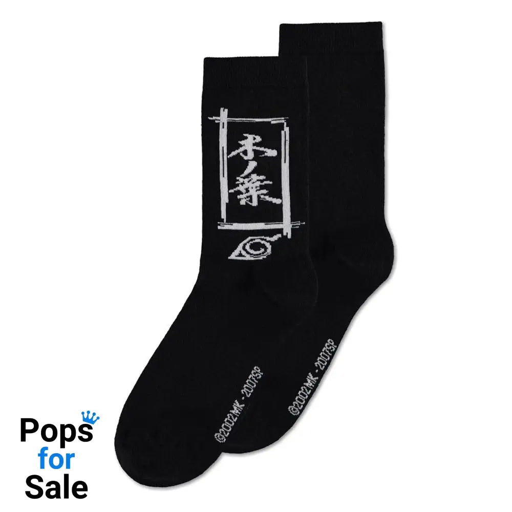 Naruto Shippuden Socks 3-Pack Sasuke Symbol 43-46