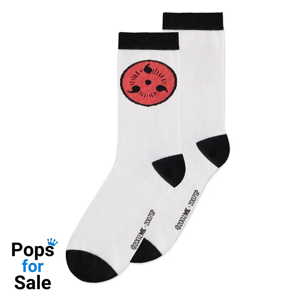 Naruto Shippuden Socks 3-Pack Sasuke Symbol 43-46