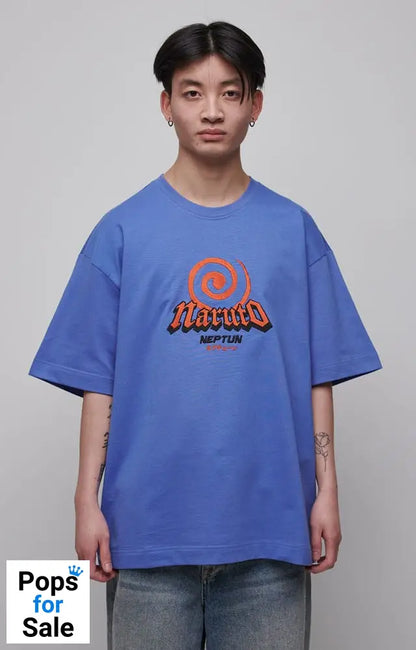 Naruto Shippuden T-Shirt Graphic Blue Size XL