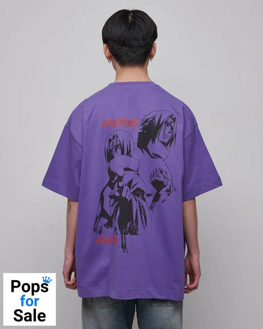 Naruto Shippuden T-Shirt Graphic Purple Size L
