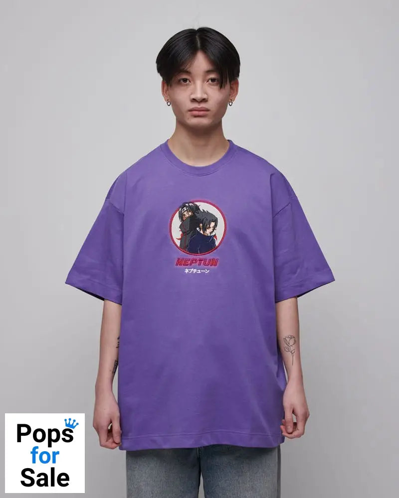 Naruto Shippuden T-Shirt Graphic Purple Size M
