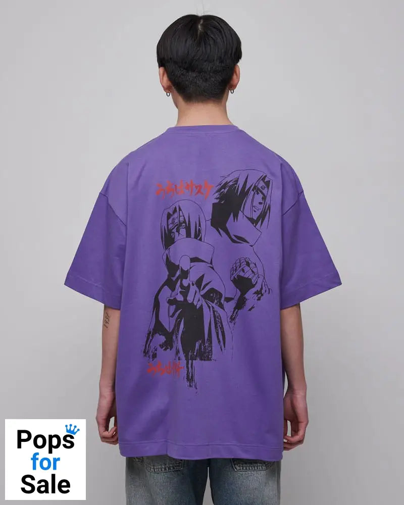 Naruto Shippuden T-Shirt Graphic Purple Size XL