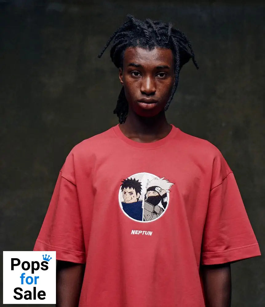 Naruto Shippuden T-Shirt Graphic Red Size XL