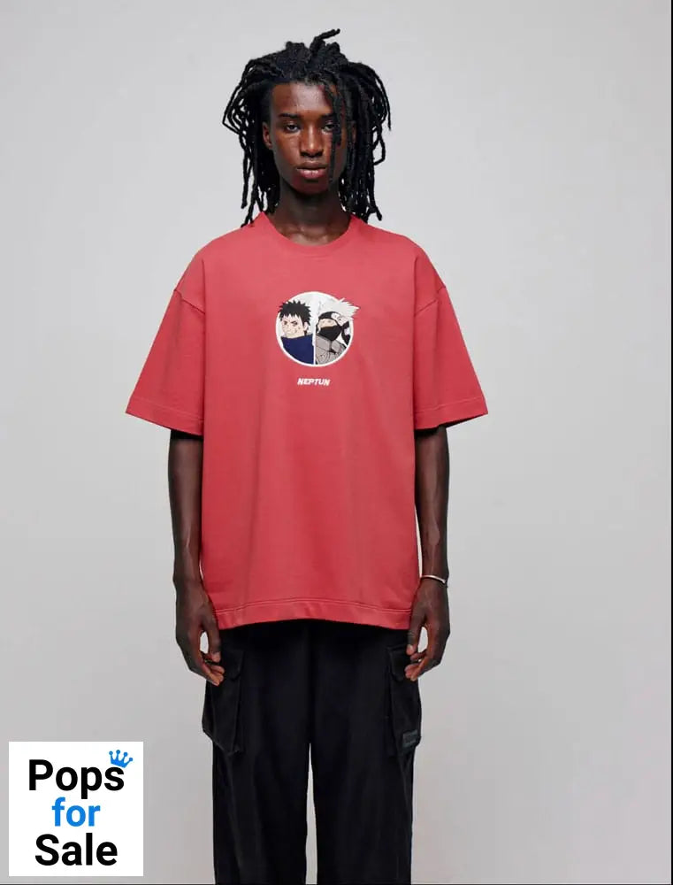 Naruto Shippuden T-Shirt Graphic Red Size XL