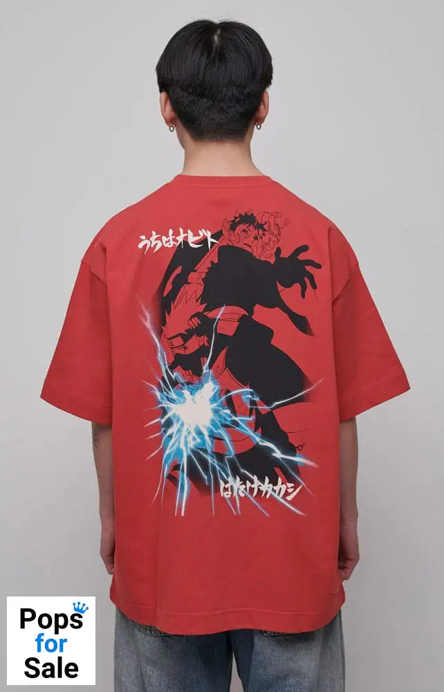 Naruto Shippuden T-Shirt Graphic Red Size XL