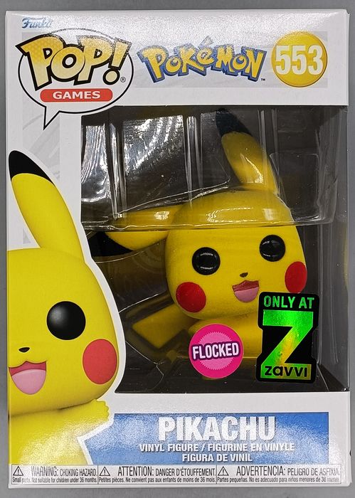 #553 Pikachu (Waving) Flocked Pokemon Funko POP