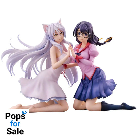 Nekomonogatari Monogatari Series PVC Statues Tsubasa Hanekawa Set (re-run) 19 cm