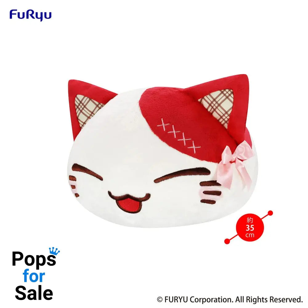 Nemuneko Cat Sweet Big Plush Figure Red 35 cm