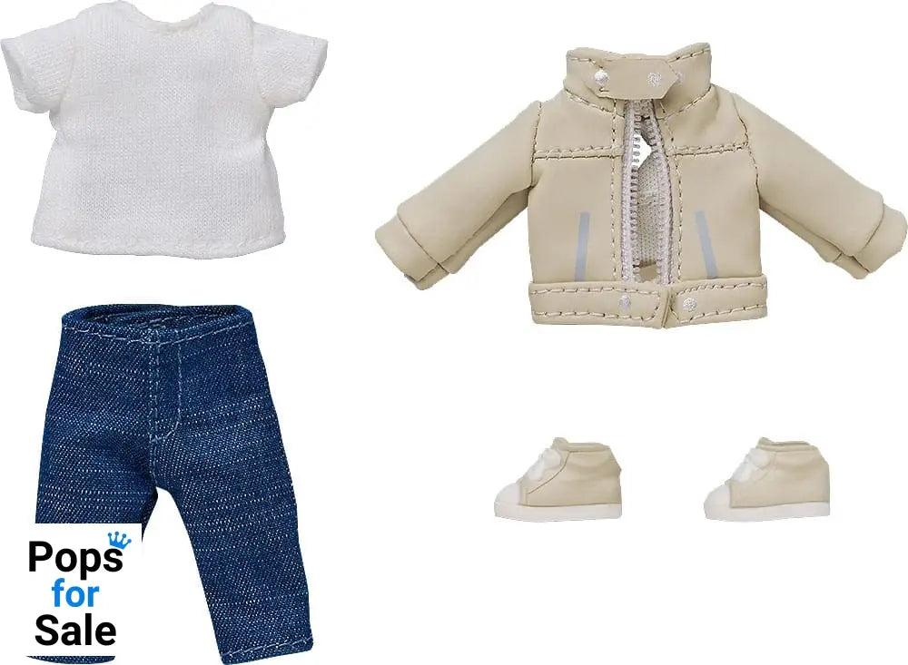 Nendoroid Doll Figures Outfit Set: Leather Jacket (Ivory)