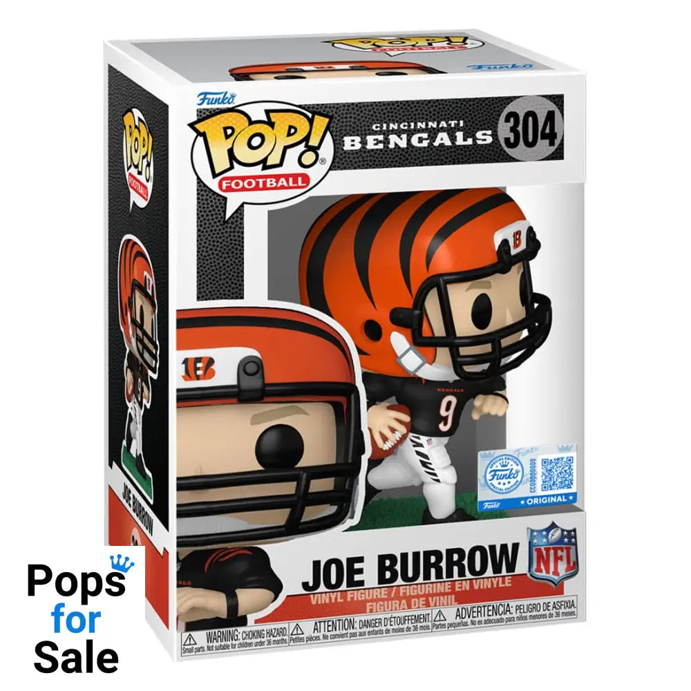 NFL: Legends POP! Sports Vinyl Figure Bengals- Joe Burrow(BK JRSY) 9 cm