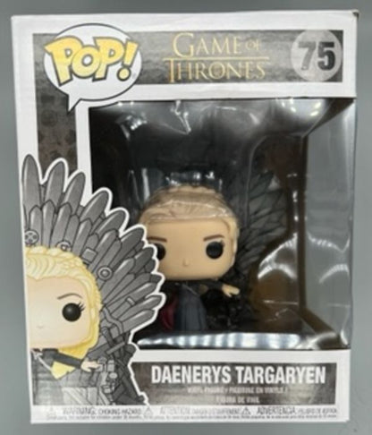 #75 Daenerys Targaryen (Iron Throne) Deluxe Game of T Box Damaged Funko POP