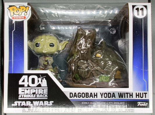 11 Dagobah Yoda with Hut - Town - Star Wars - Box Damaged Funko POP