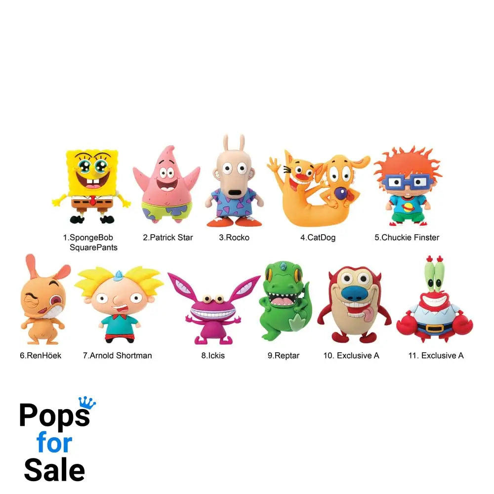 Nickelodeon Classics 3D PVC Bag Clips Series 1 Display (24)