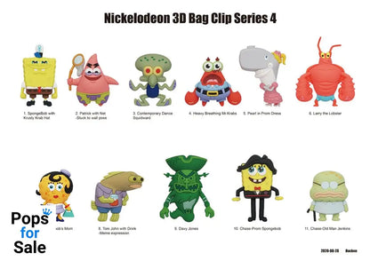 Nickelodeon Classics 3D PVC Bag Clips Series 4 Display (24)