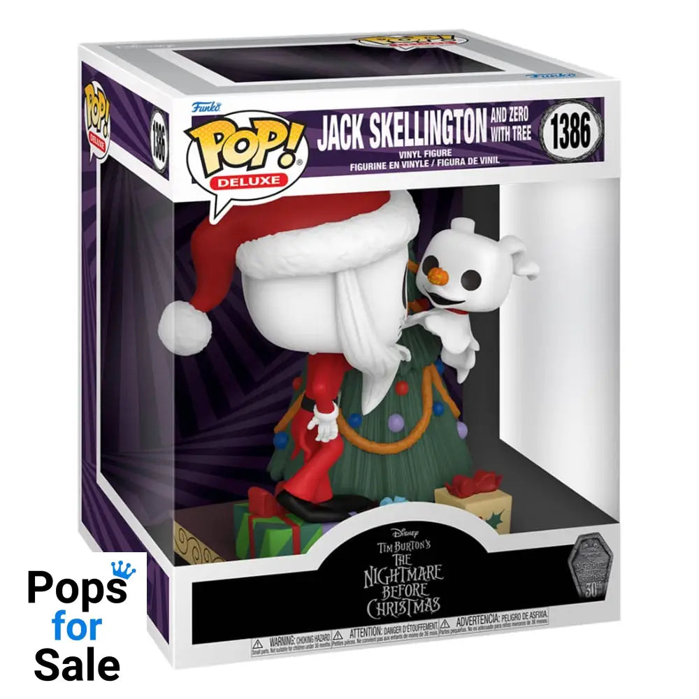 Nightmare before Christmas 30th POP! Deluxe Vinyl Figure Jack & Zero w/Tree 9 cm