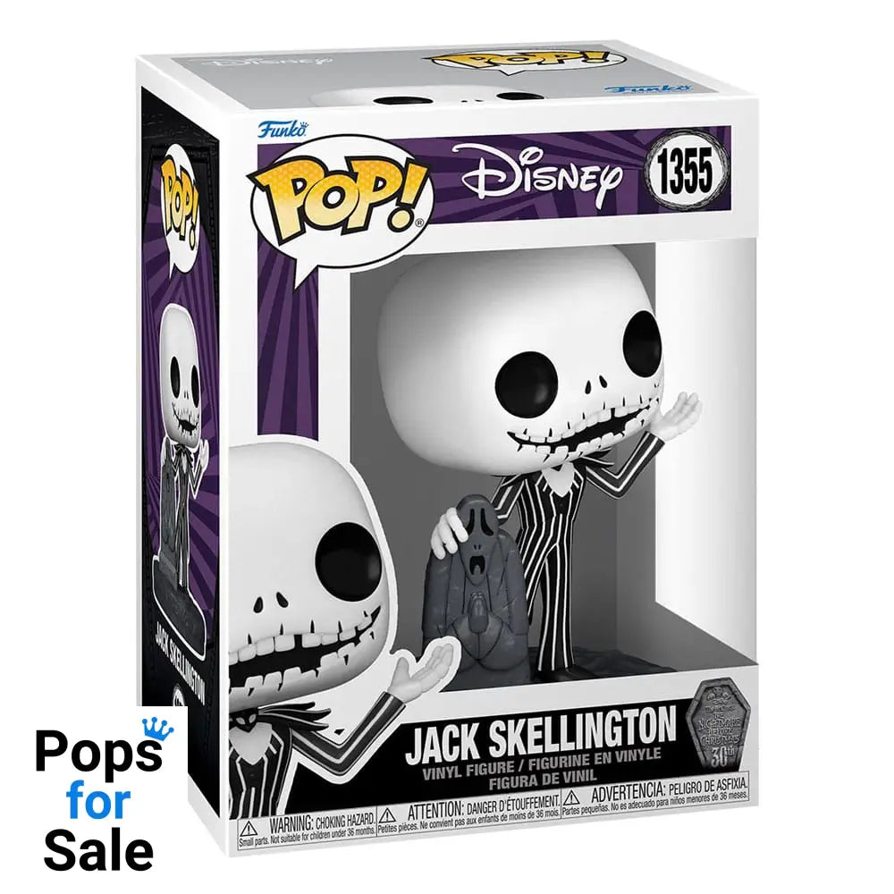 Nightmare before Christmas 30th POP! Disney Vinyl Figure Jack w/Gravestone 9 cm