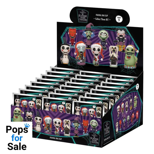 Nightmare Before Christmas 3D PVC Bag Clips Glow in the Dark Series 9 Display (24) Keyrings