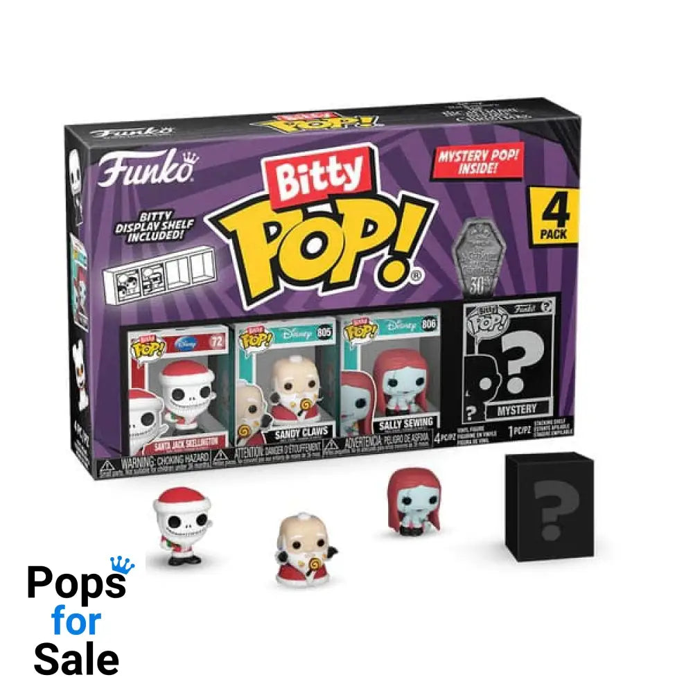 Nightmare Before Christmas Bitty POP! Vinyl Figure 4-Pack Santa Jack 2,5 cm
