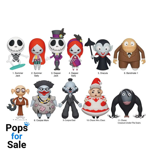 Nightmare before Christmas Charm 3D PVC Bag Clips Series 7 Display (24)