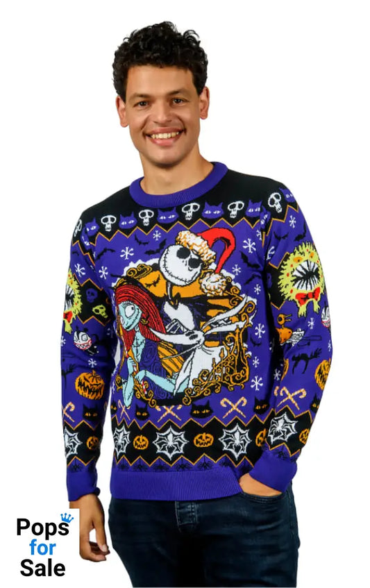 Nightmare Before Christmas: Jack and Sally Christmas Jumper (Size: XS)