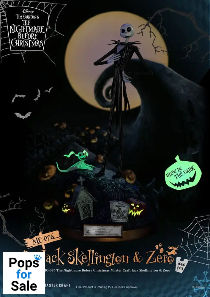 Nightmare before Christmas Master Craft Statue Jack Skellington & Zero 39 cm Statues