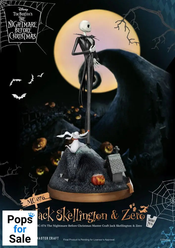 Nightmare before Christmas Master Craft Statue Jack Skellington & Zero 39 cm