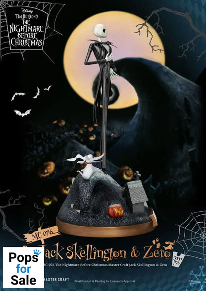Nightmare before Christmas Master Craft Statue Jack Skellington & Zero 39 cm