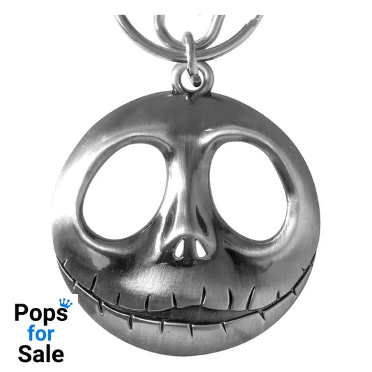 Nightmare before Christmas Metal Keychain Jack Head with Bow Keyrings