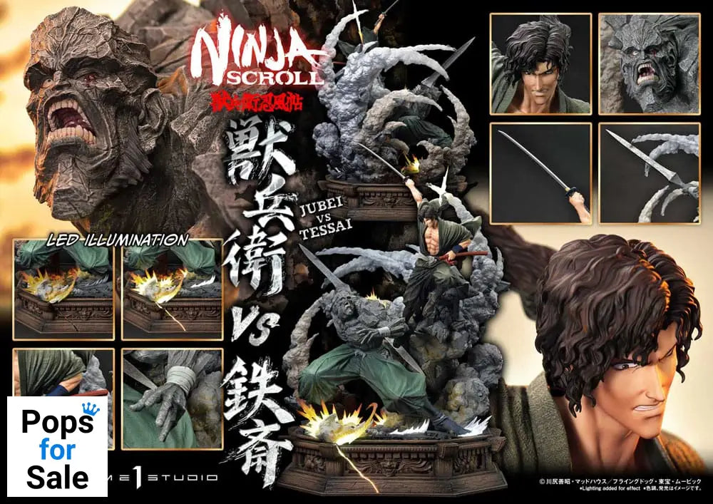 Ninja Scroll Ultimate Premium Masterline Series Statue 1/4 Jubei Versus Tessai 101 cm Statues