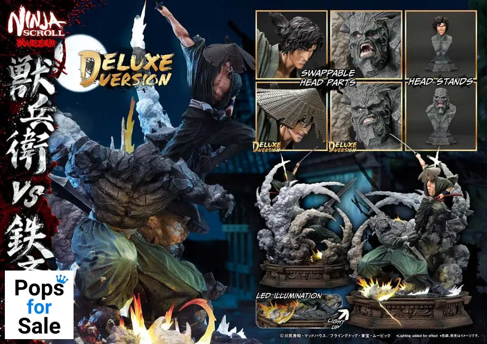 Ninja Scroll Ultimate Premium Masterline Series Statue 1/4 Jubei Versus Tessai Deluxe Version 101 cm