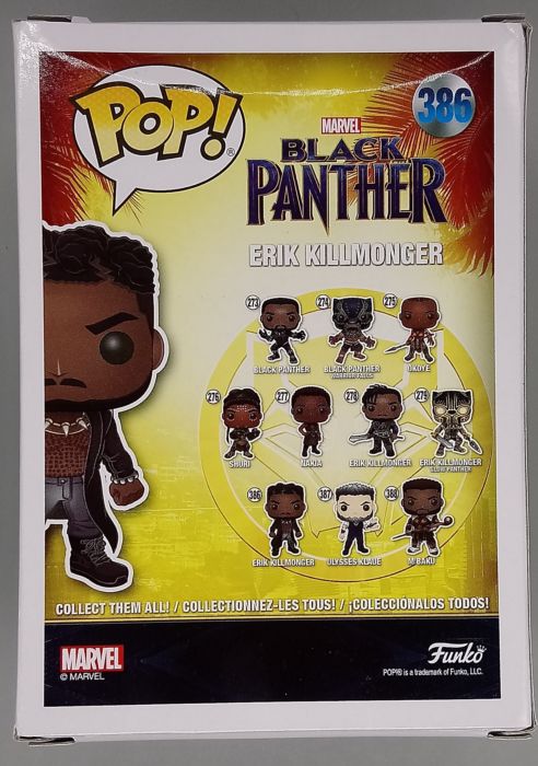 386 Erik Killmonger (Scars) Marvel Black Panther - Damaged Box Funko POP