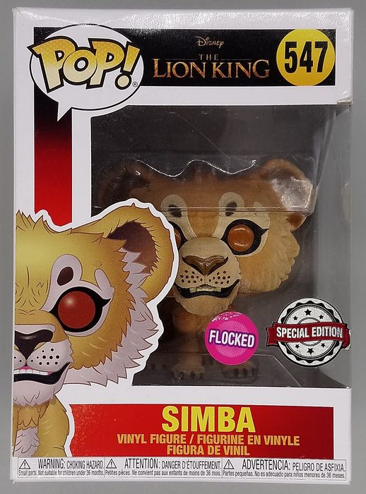 #547 Simba - Flocked - Disney The Lion King - Box Damaged Funko POP