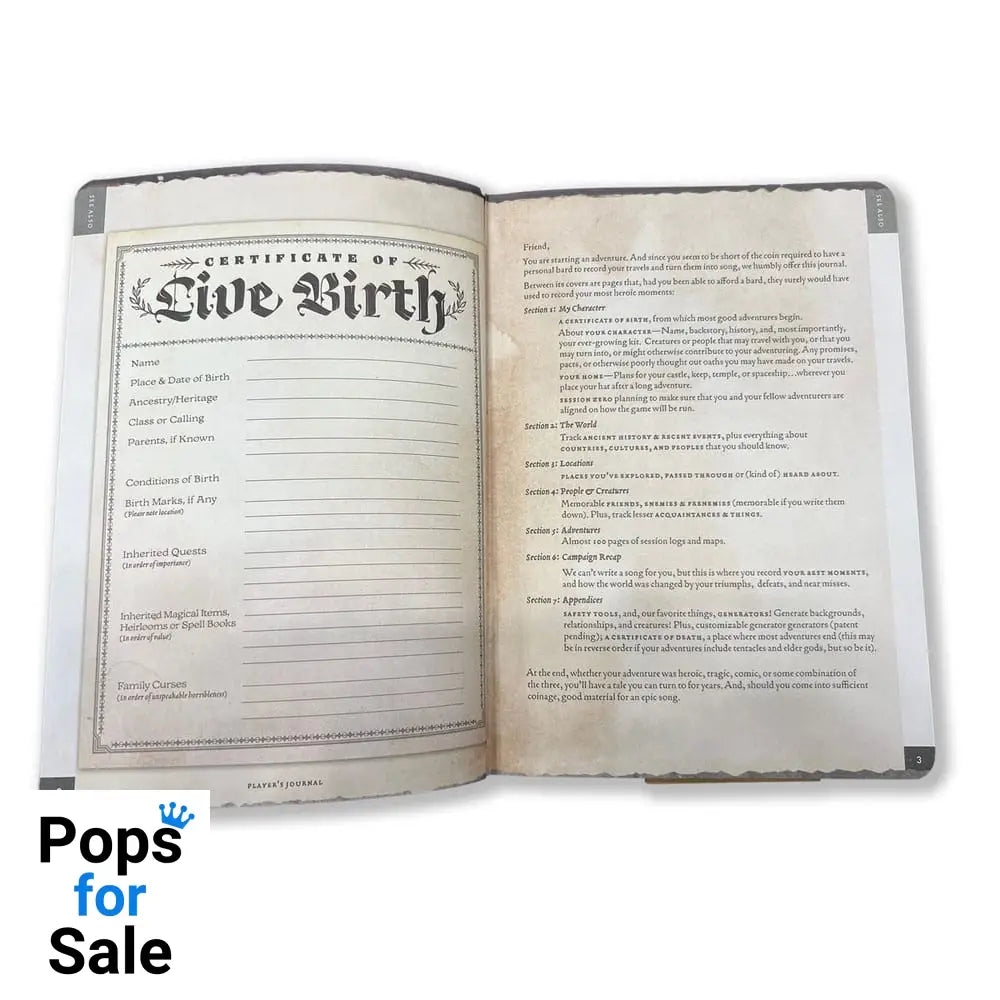 Notebook A5 Player's Journal Sage Green Shield