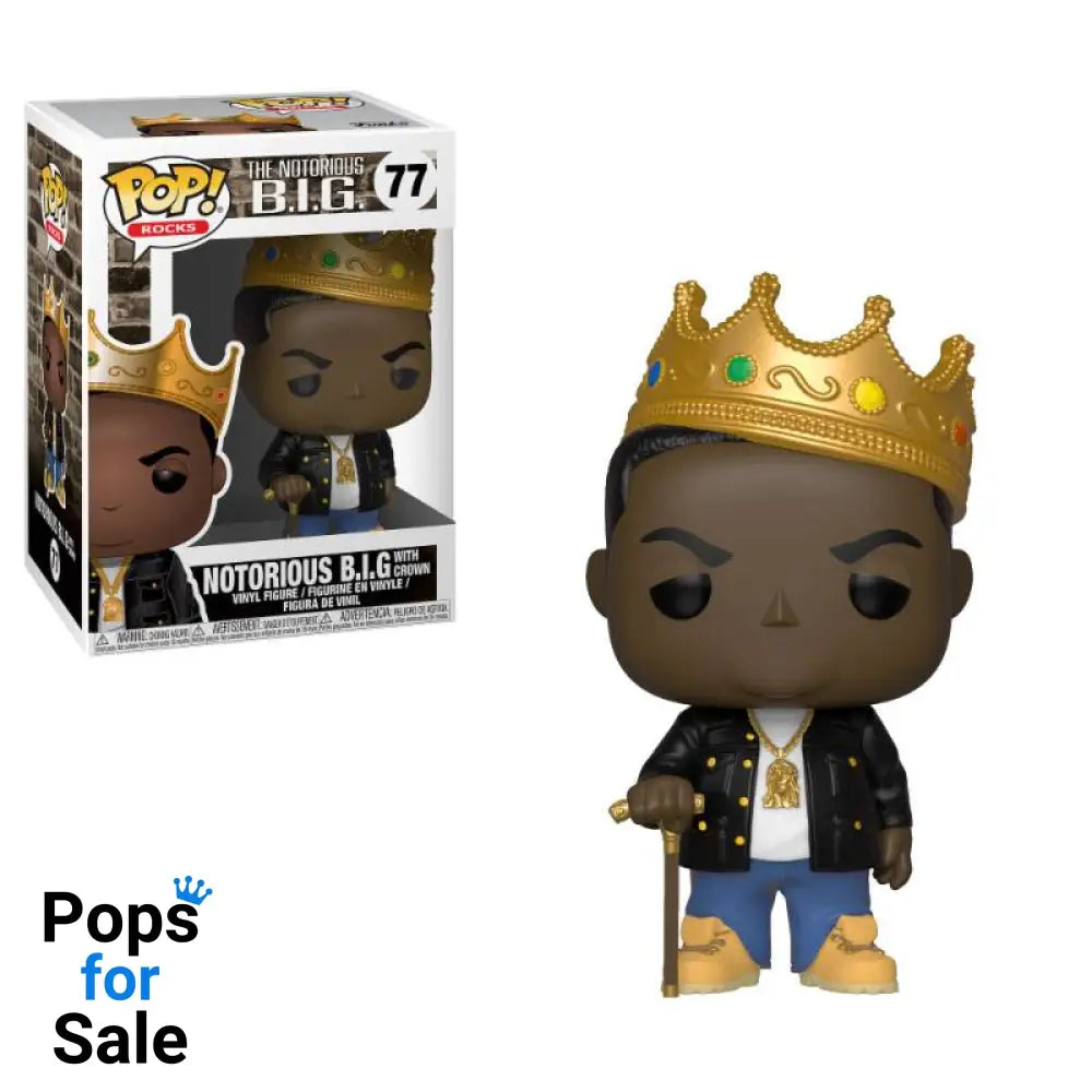 Notorious B.I.G. POP! Rocks Vinyl Figure Notorious B.I.G. with Crown 9 cm