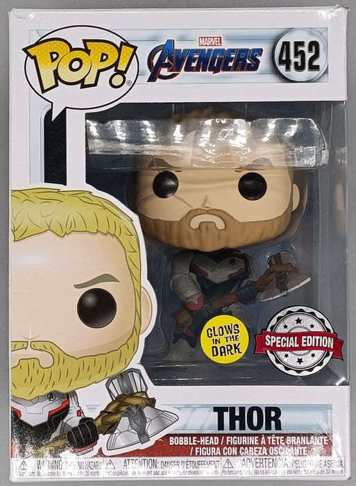 #452 Thor (Team Suit) Glow Marvel Avengers Endgame Box Damaged Funko POP