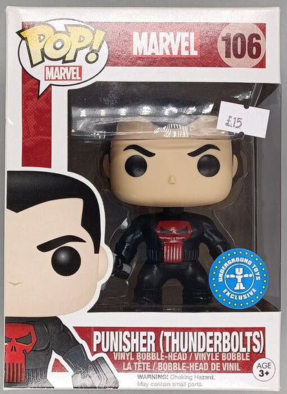 #106 Punisher (Thunderbolts) Marvel - Exclusive Box Damaged Funko POP
