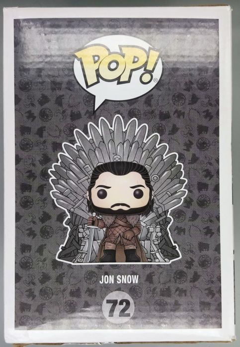 72 Jon Snow (on Iron Throne) Deluxe Game of Thrones Funko POP - Damaged Box