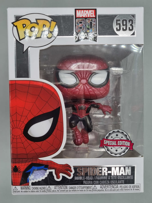 #593 Spider-Man (First Appearance) Metallic - Marvel 80 Year Funko POP