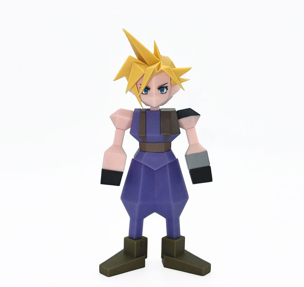 Final Fantasy VII Polygon Vinyl Figure Cloud Strife 15 cm NEW