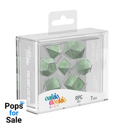 Oakie Doakie Dice RPG Set Metal Glow in the Dark - Druid's Blaze (7)