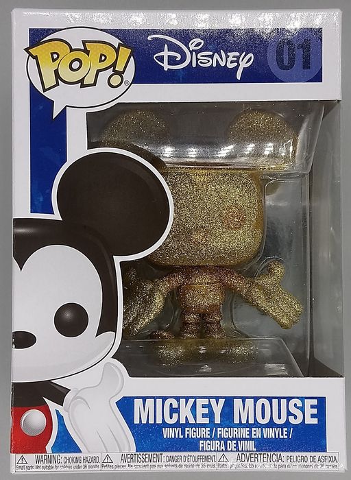 01 Mickey Mouse (Gold) - Diamond - Disney - Funko POP - Box Damaged