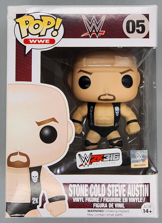 #05 Stone Cold Steve Austin (WWE 2K16) - WWE Box Damaged Funko POP