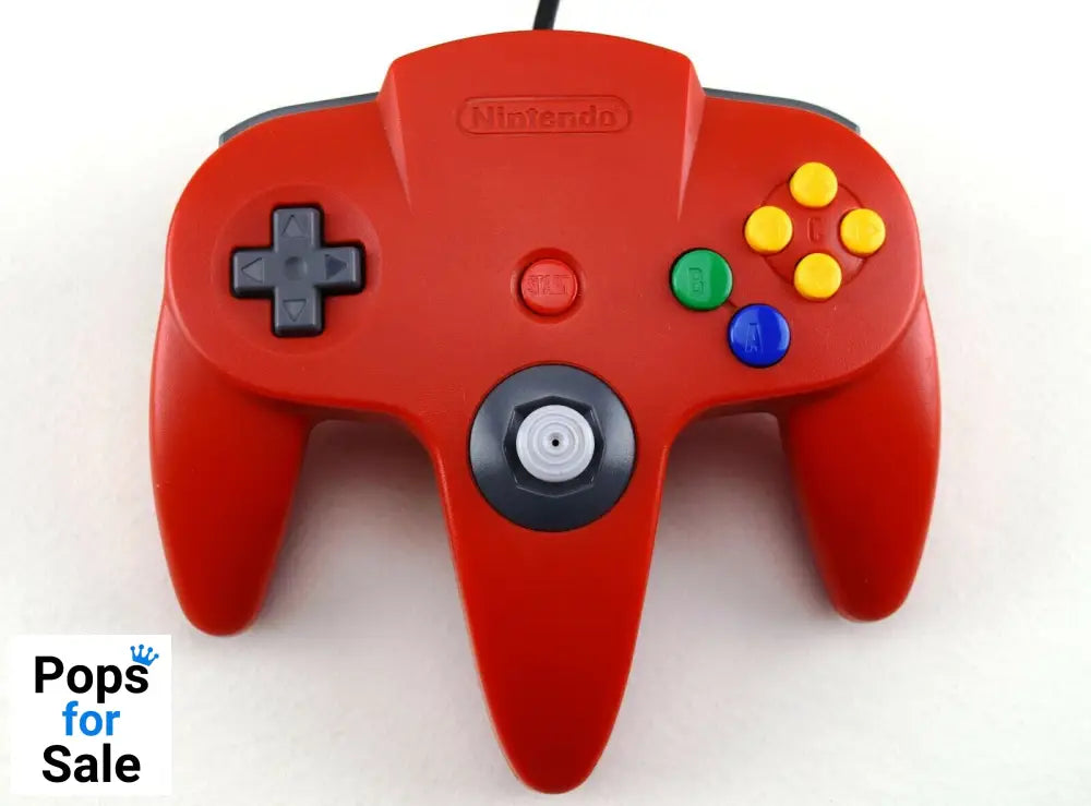 Official Nintendo 64 Red Controller for Nintendo 64 (N64) - [No Box]