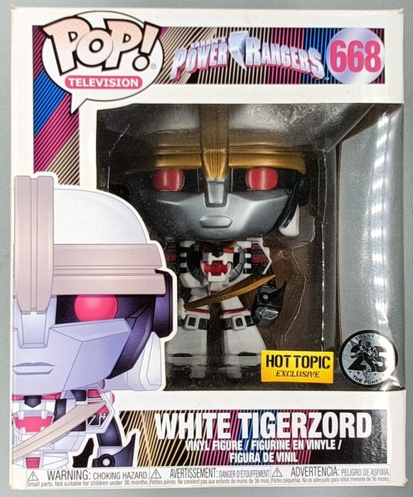 668 White Tigerzord - 6 Inch - Power Rangers - Box Damaged Funko POP