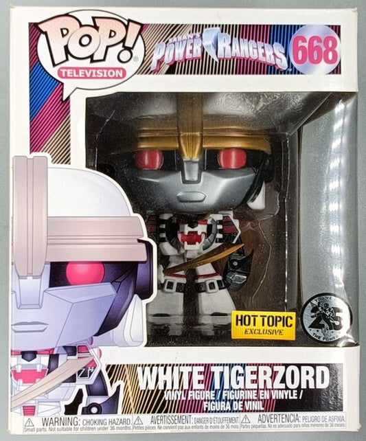 668 White Tigerzord - 6 Inch - Power Rangers - Box Damaged Funko POP