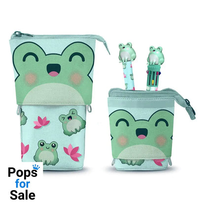 Oh My Pop! Pop Up Pencil with Multicoloured ball pen & Erasable Gel Pen Froggy Stationery