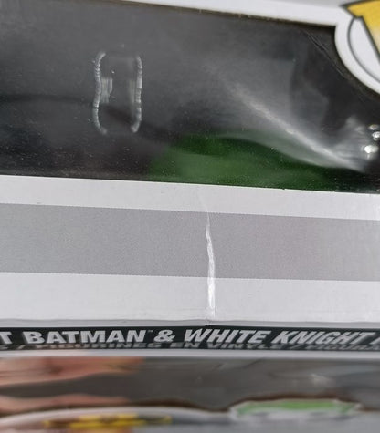 [2 Pack] White Knight Batman & White Knight Joker 300 Box Damaged Funko POP